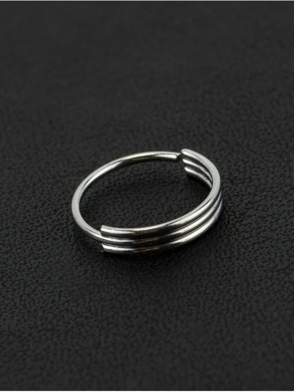 Pierced Nation 16G Titanium Triple Stack Hinged Hoop Septum Clicker
